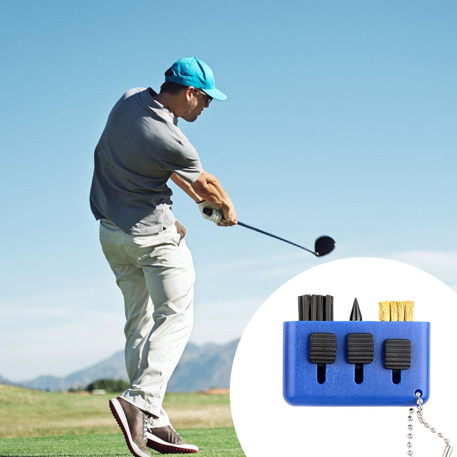 Golf Equipment To Improve Your Game - 3 in 1 格納式ゴルフクリーナーツール 軽量で持ち運びが簡単 ゴルフクラブブラシ
