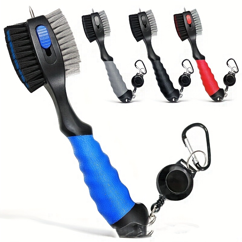 Golf Equipment To Improve Your Game - ゴルフクラブクリーニングブラシ、溝クリーナー、格納式大型ヘッドブラシ、ゴルフアクセサリー、bh005