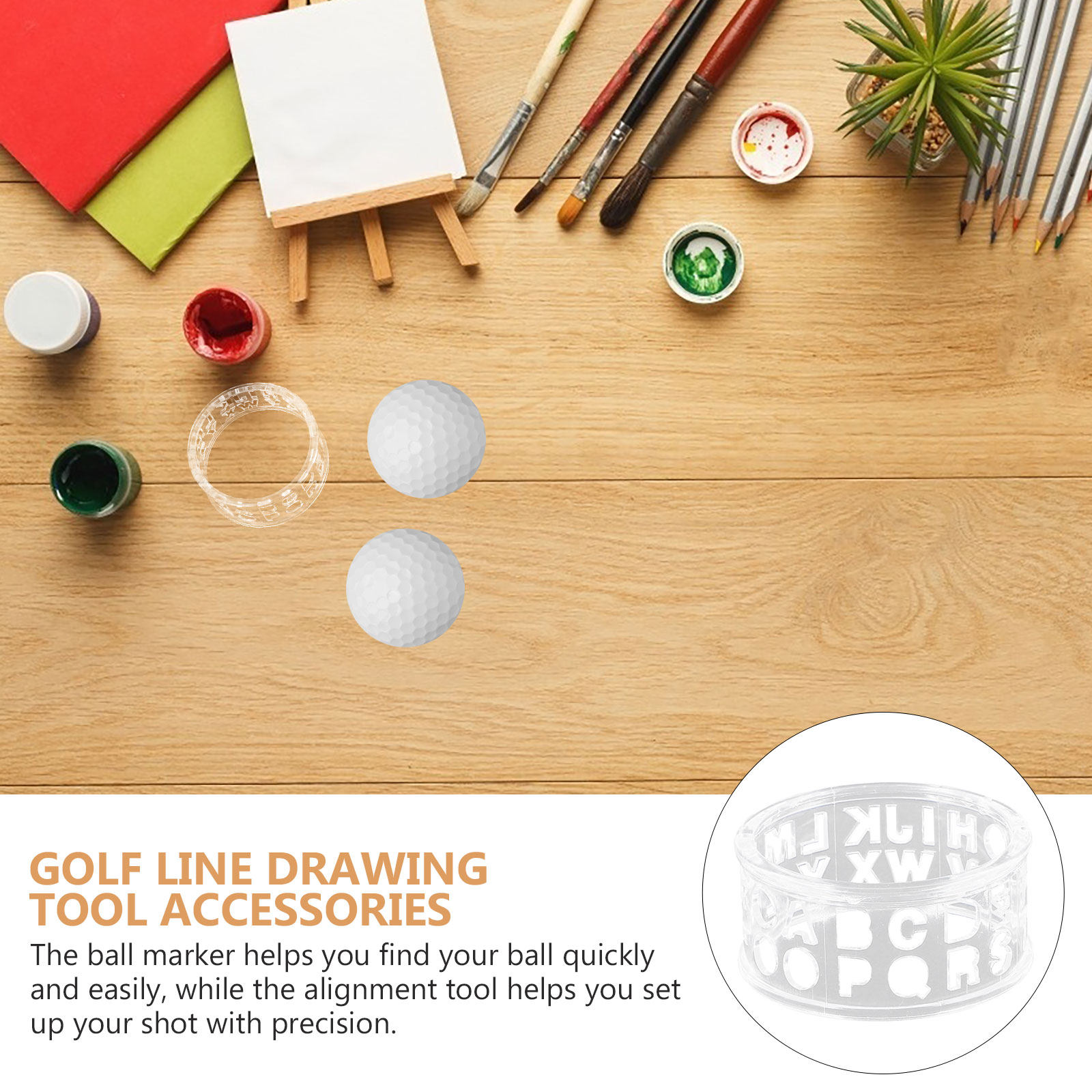 4個入りゴルフボールマーカー 再利用可能なプラスチック製ステ - Golf Equipment Drawing のレビューと価格