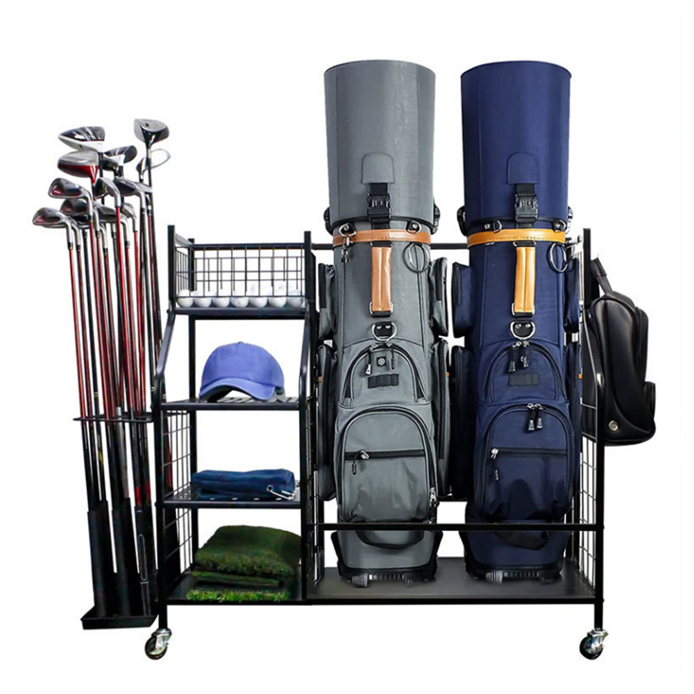 ゴルフバッグ収納ガレージオーガナイザーラック 2 スポーツバ - Golf Equipment Organizer For Garage のレビューと価格