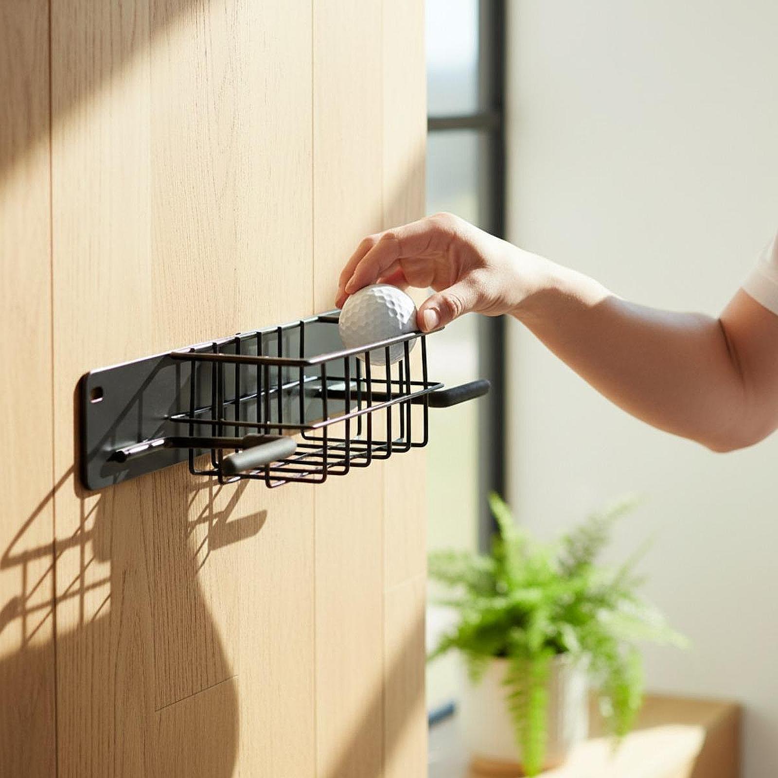 省スペースゴルフ用品壁掛けラック、金属製バッグホルダー、収納 - Golf Equipment Organizer For Garage のレビューと価格