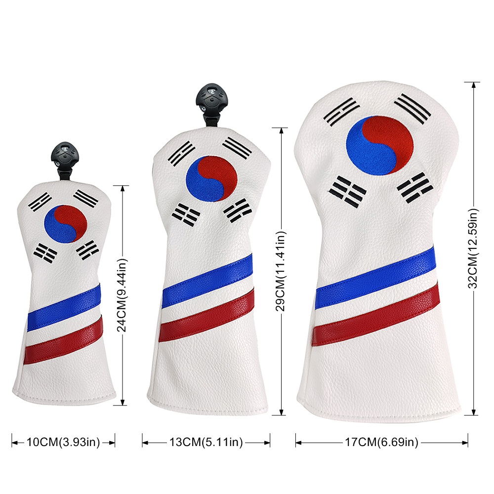 韓国愛国ゴルフヘッドカバーセット - ユニークなデザインのア - Headcover Driver のレビューと価格