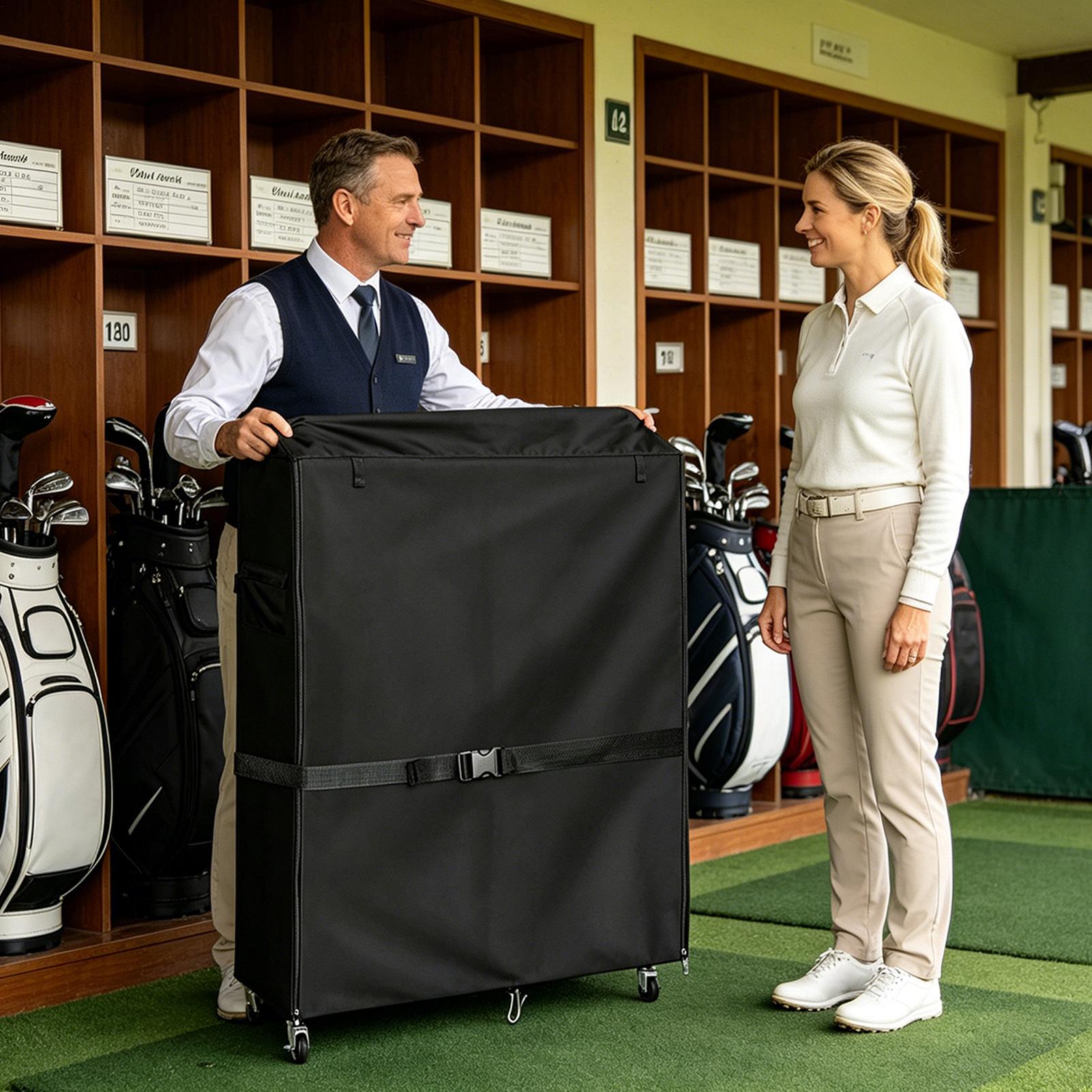 ゴルフバッグ収納カバーオックスフォード防塵防水ガレージオーガ - Golf Equipment Organizer For Garage のレビューと価格