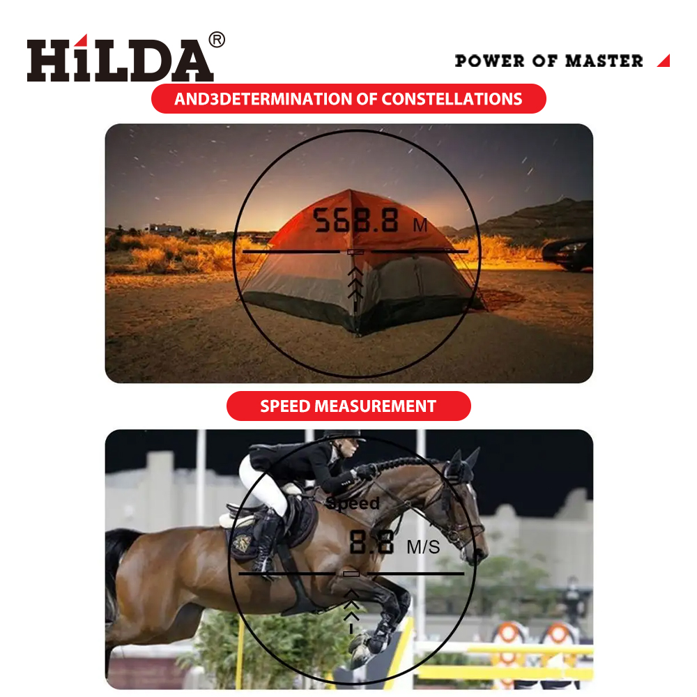 HILDA 800M ゴルフレーザー距離計 6倍単眼鏡 スロ - Rangefinder Laser Golf のレビューと価格