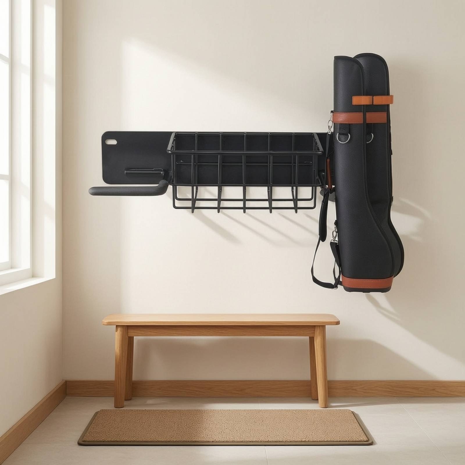 ゴルフ収納ラック 壁掛けゴルフラック バスケット付き スポー - Golf Equipment Organizer For Garage のレビューと価格