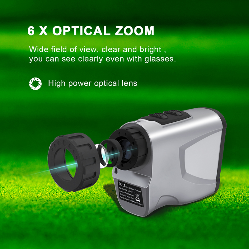 狩猟距離計 650 ヤードレーザー距離計 6 倍倍率振動角度 - Rangefinder Laser Golf のレビューと価格