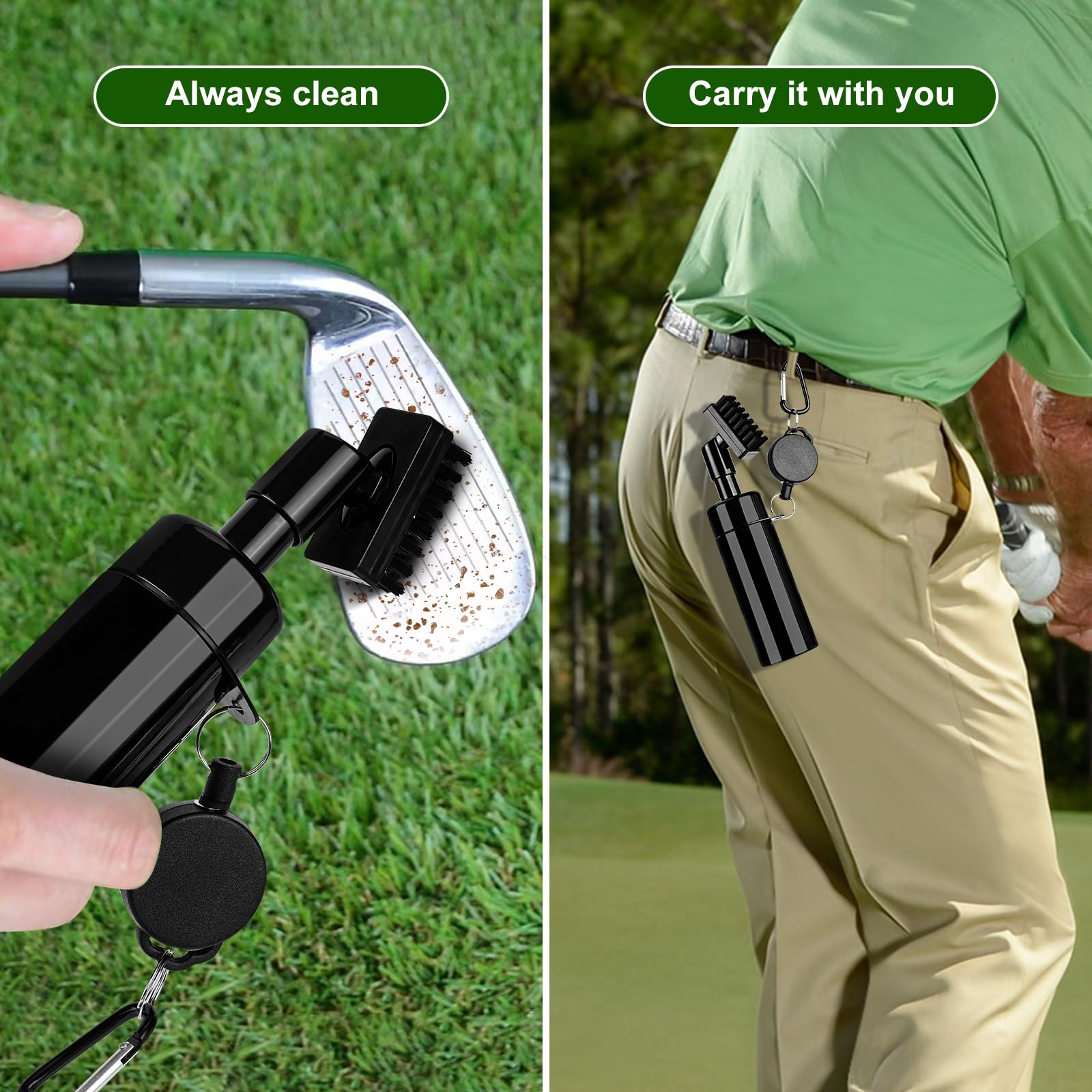 ゴルフクラブヘッドクリーニングブラシ、格納式バックル付きU字 - Golf Equipment To Improve Your Game のレビューと価格