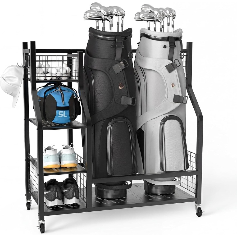 特大ゴルフバッグ収納スタンド、ガレージオーガナイザー、物置・ - Golf Equipment Organizer For Garage のレビューと価格